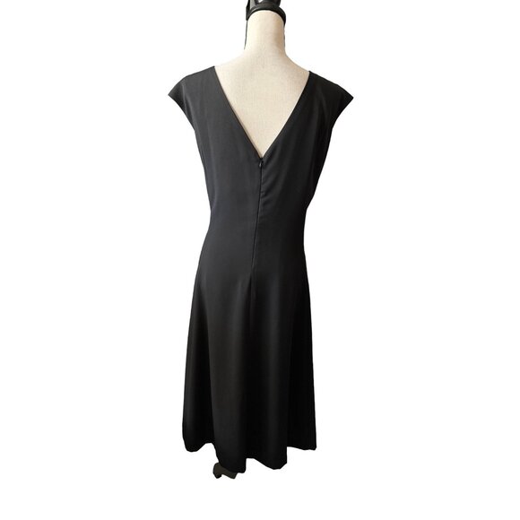 Elena Wang Black Dress NEW Sleeveless Tiny Cap Double V Lined Size XXL - Picture 1 of 7